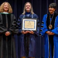 Provost Drake, Jason Yancey, and President Mantella